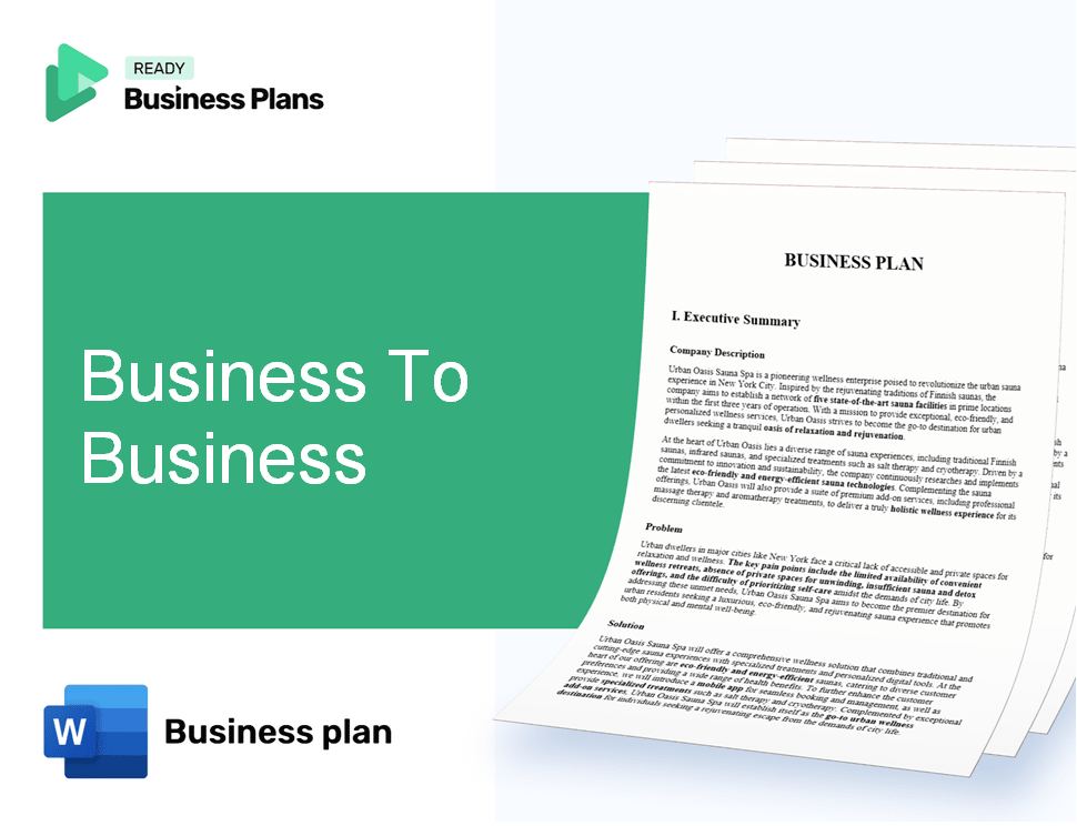 Business To Business Business Plan
