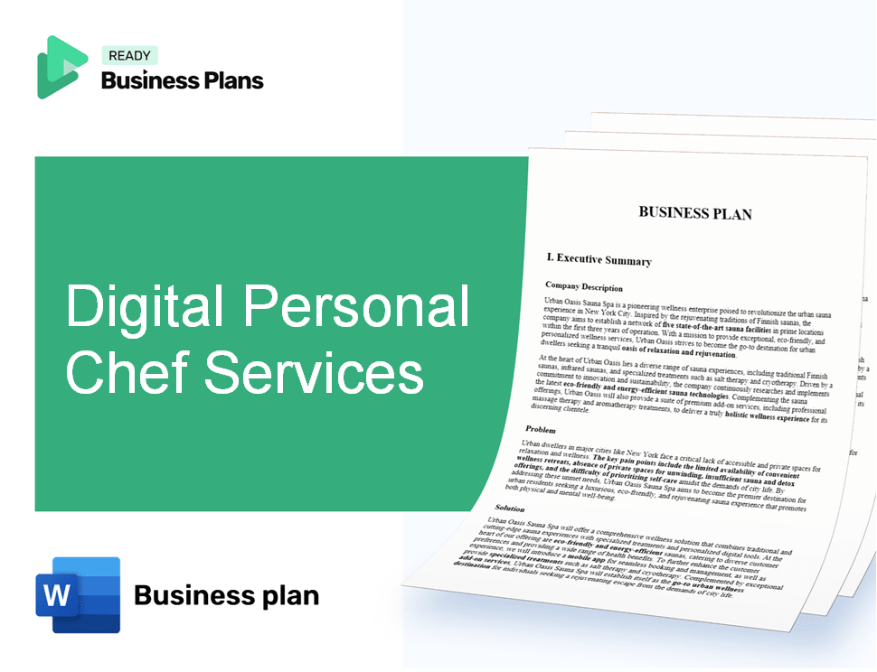 Digital Personal Chef Services Business Plan