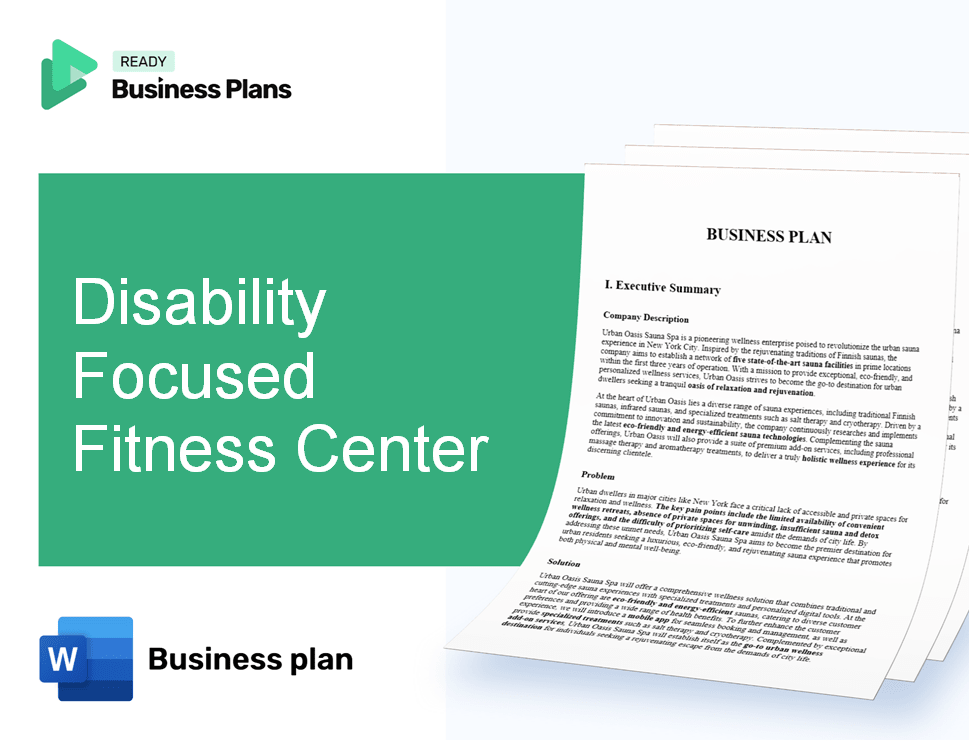 Disability Focused Fitness Center Business Plan