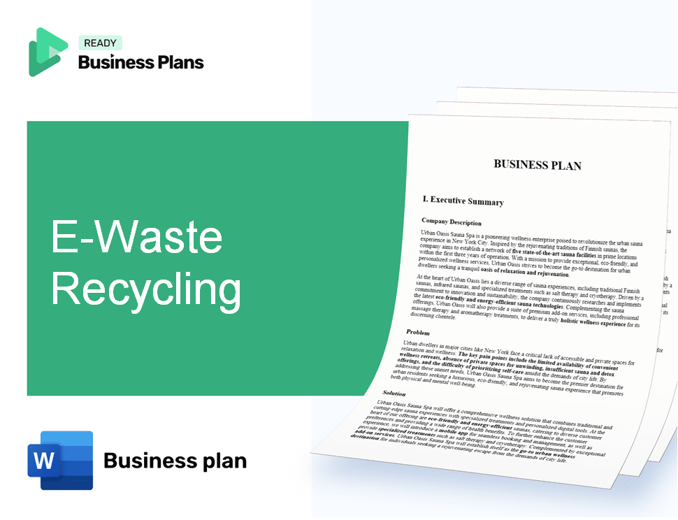 E-Waste Recycling Business Plan