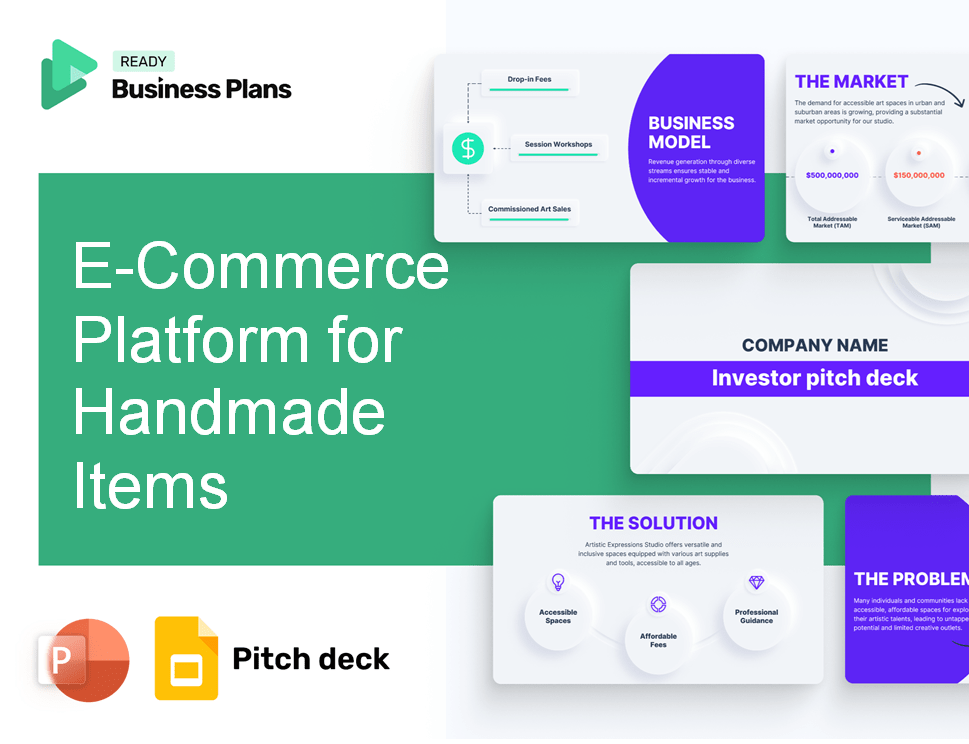 E-Commerce Platform for Handmade Items Pitch Deck