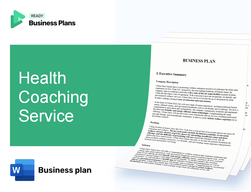 Health Coaching Service Business Plan