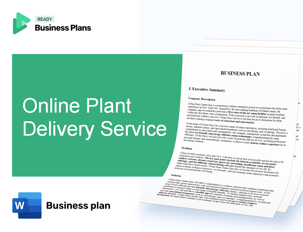 Online Plant Delivery Service Business Plan