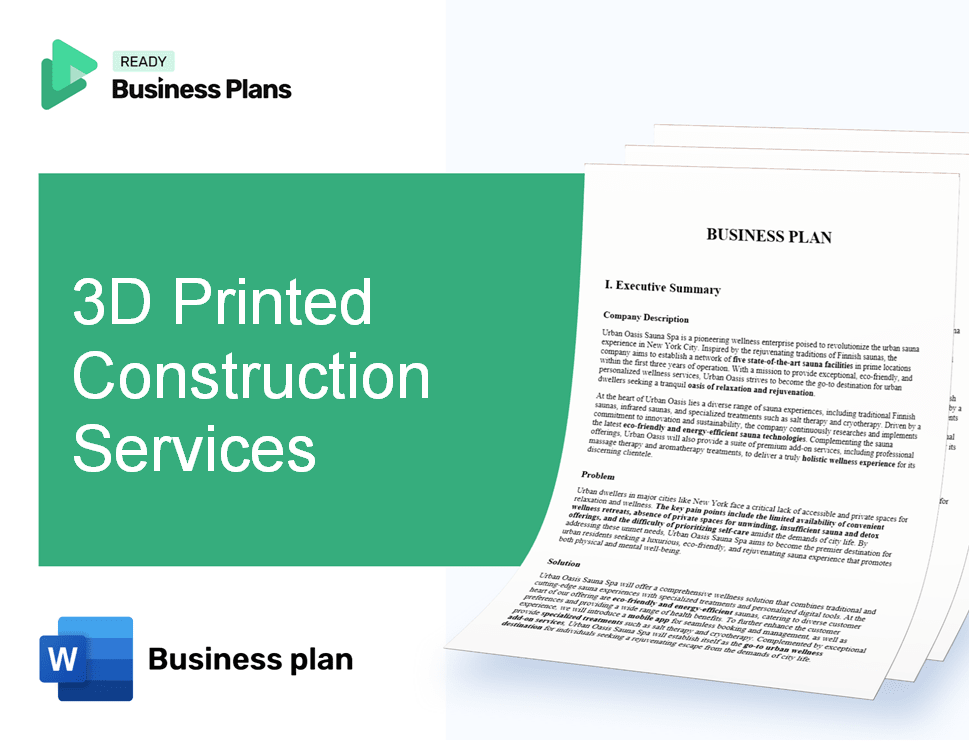 3D Printed Construction Services Business Plan
