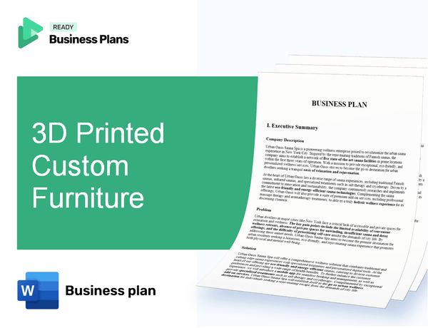3D Printed Custom Furniture Business Plan