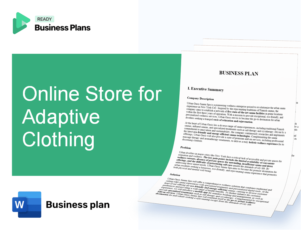 Online Store for Adaptive Clothing Business Plan