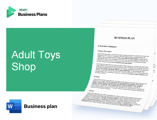 Adult Toys Shop Business Plan