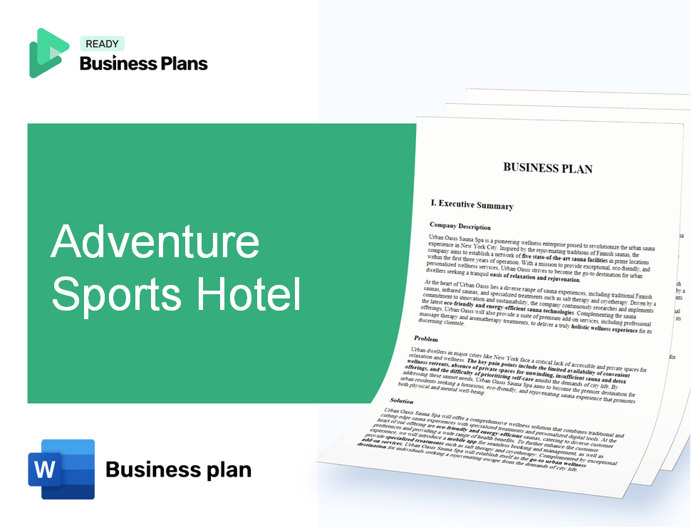 Adventure Sports Hotel Business Plan