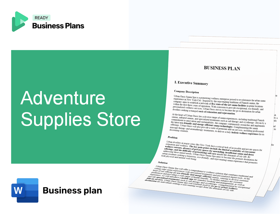 Adventure Supplies Store Business Plan