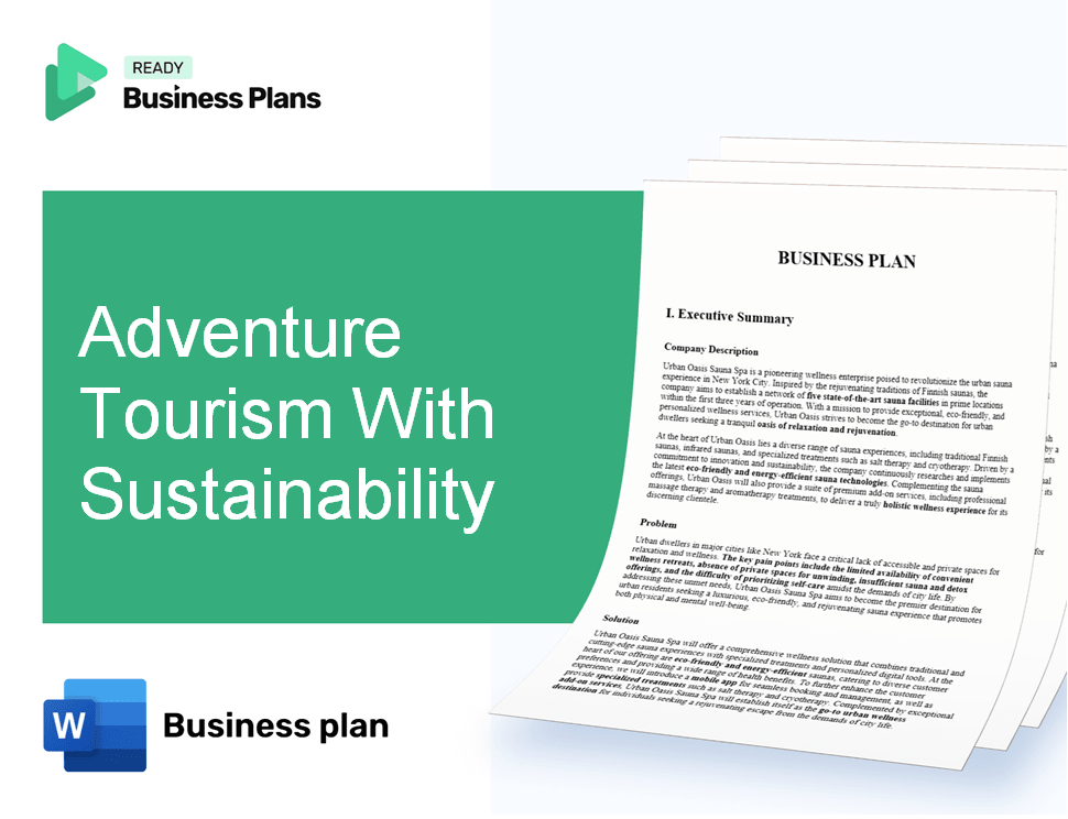 Adventure Tourism With Sustainability Business Plan