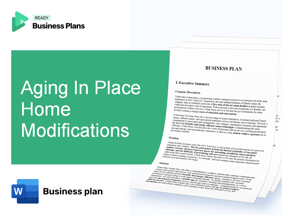 Aging In Place Home Modifications Business Plan