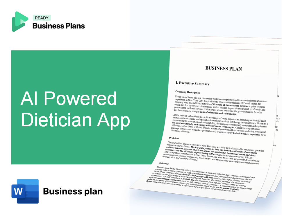 AI Powered Dietician App Business Plan
