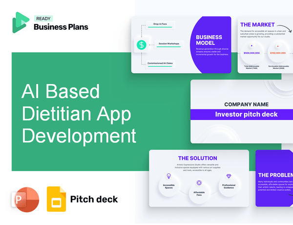 AI Based Dietitian App Development Pitch Deck