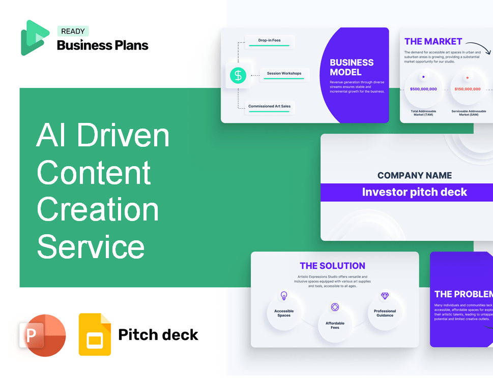 AI Driven Content Creation Service Pitch Deck