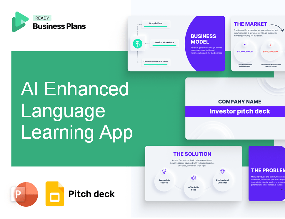 AI Enhanced Language Learning App Pitch Deck