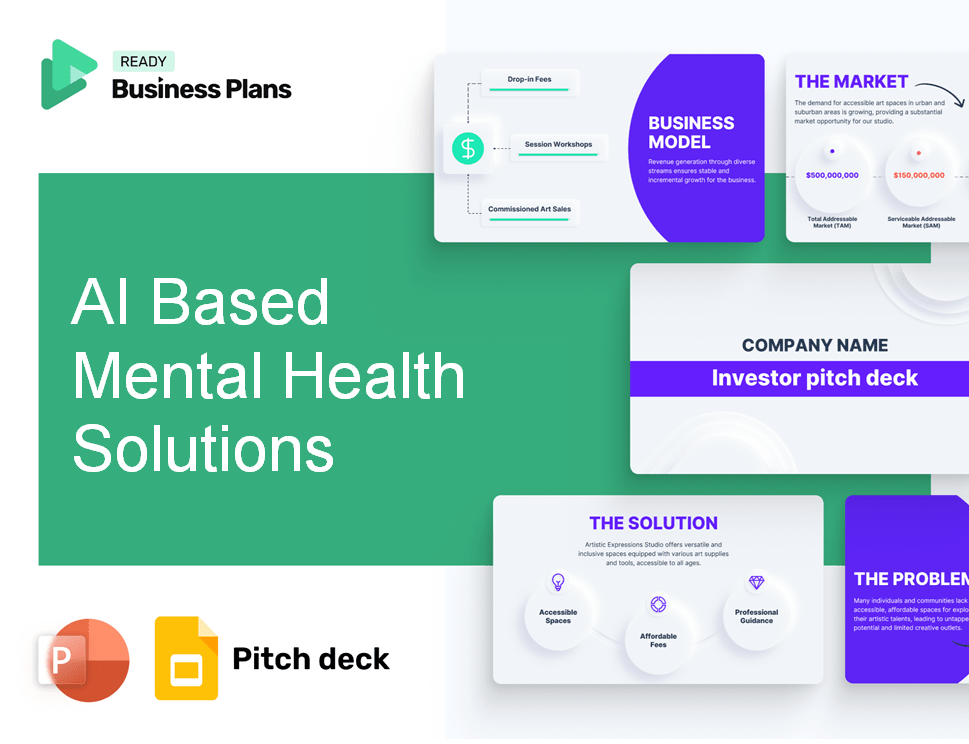 AI Based Mental Health Solutions Pitch Deck