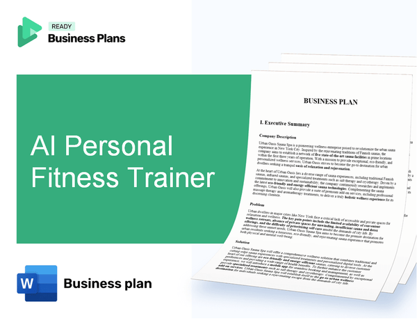 AI Personal Fitness Trainer Business Plan