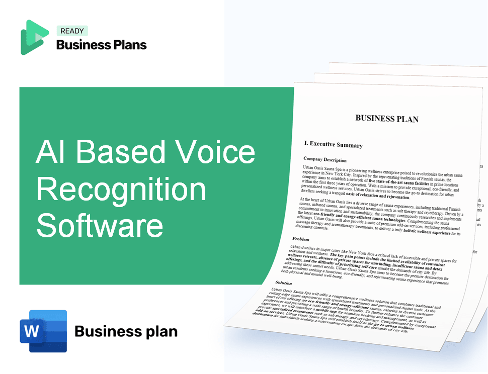 AI Based Voice Recognition Software Business Plan