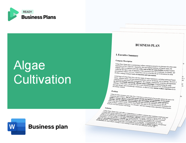 Algae Cultivation Business Plan