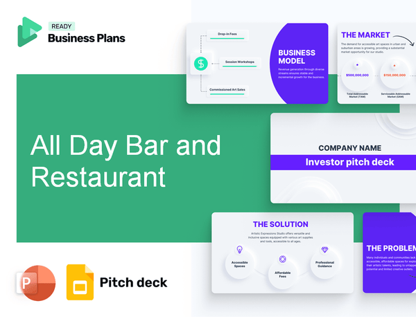 All Day Bar and Restaurant Pitch Deck