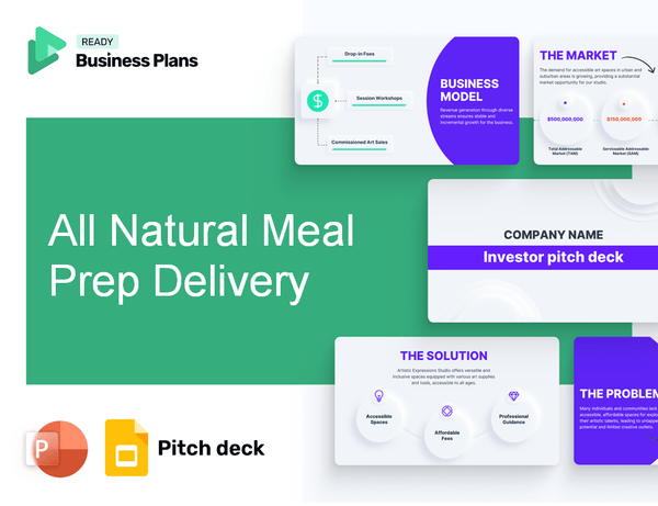 All Natural Meal Prep Delivery Pitch Deck