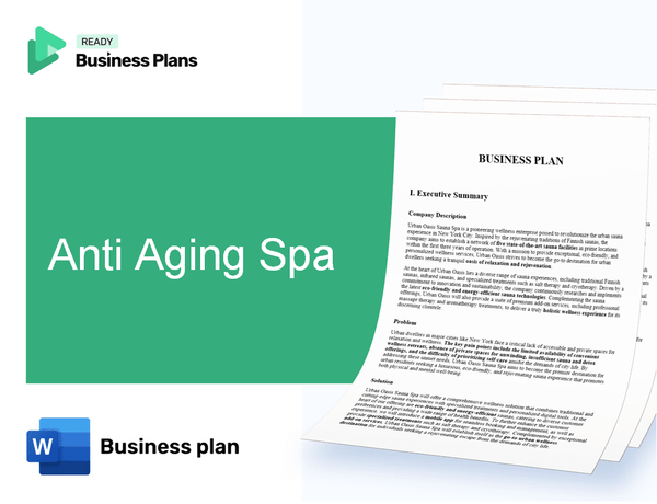 Anti Aging Spa Business Plan