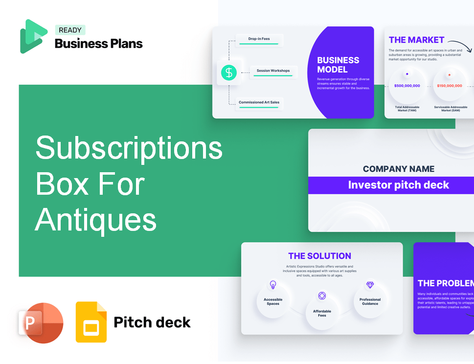 Subscriptions Box For Antiques Pitch Deck