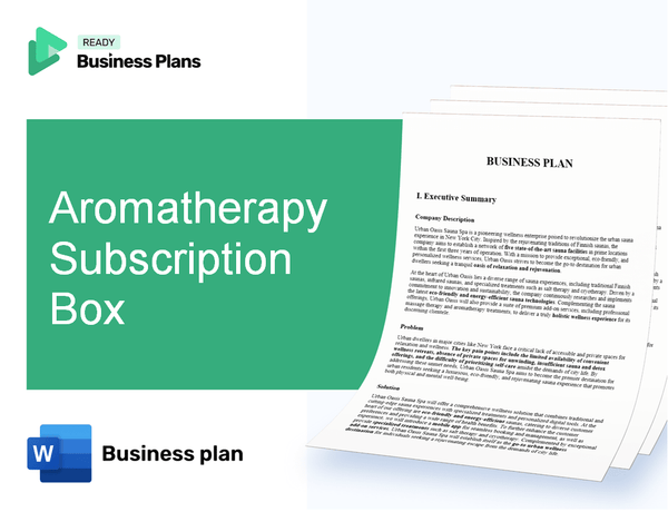 Aromatherapy Subscription Box Business Plan