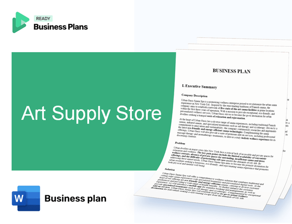 Art Supply Store Business Plan