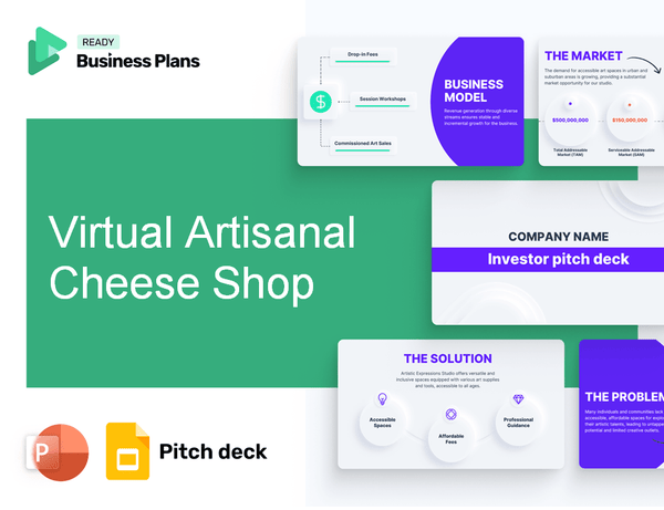 Virtual Artisanal Cheese Shop Pitch Deck