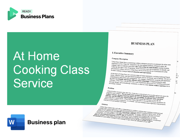 At Home Cooking Class Service Business Plan