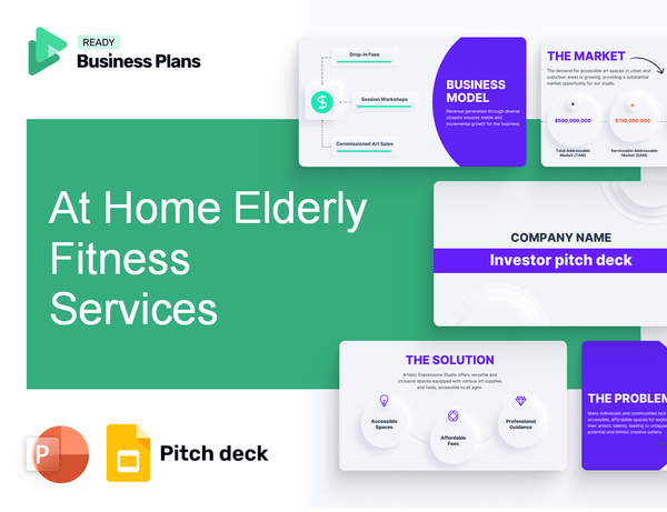 At Home Elderly Fitness Services Pitch Deck
