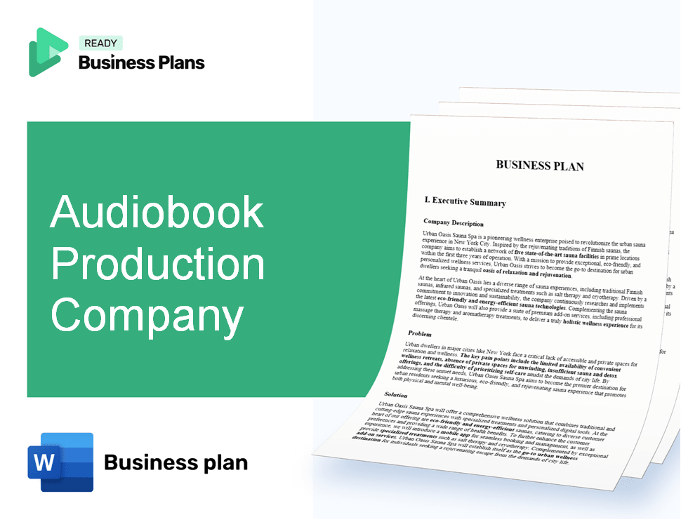 Audiobook Production Company Business Plan