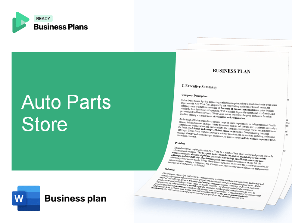 Auto Parts Store Business Plan