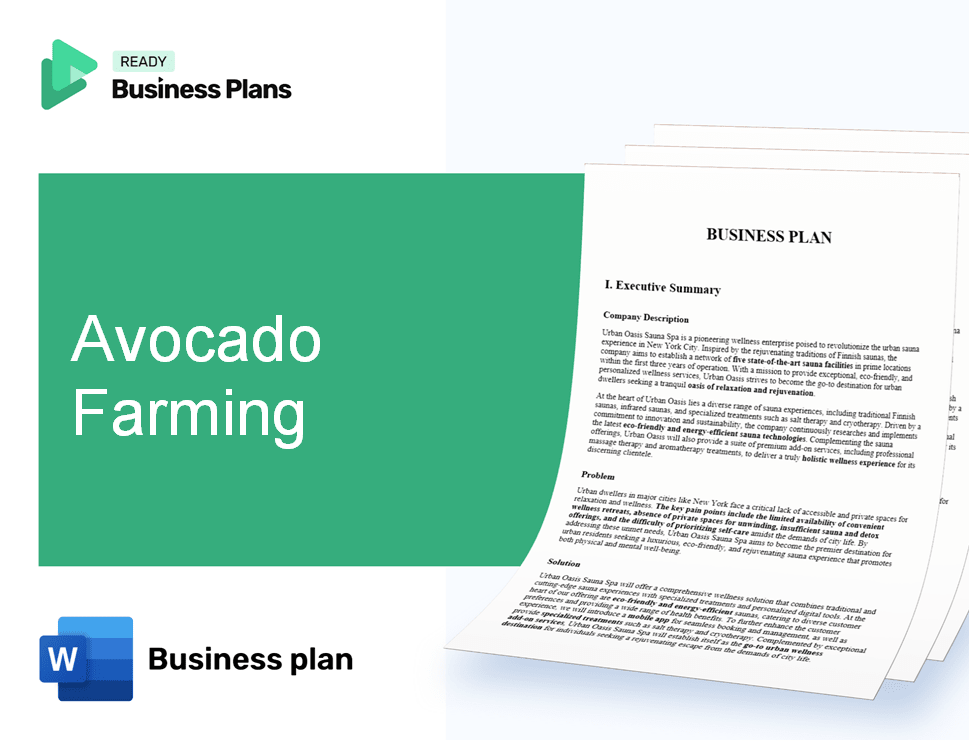 Avocado Farming Business Plan