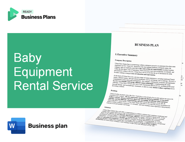 Baby Equipment Rental Service Business Plan