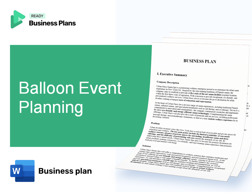 Balloon Event Planning Business Plan