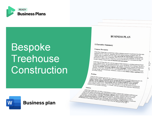 Bespoke Treehouse Construction Business Plan