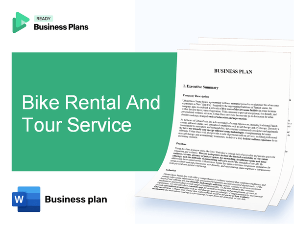 Bike Rental And Tour Service Business Plan