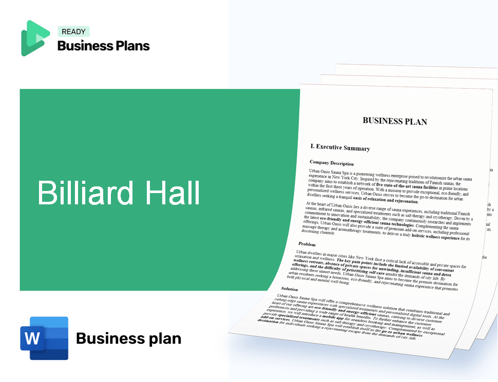 Billiard Hall Business Plan
