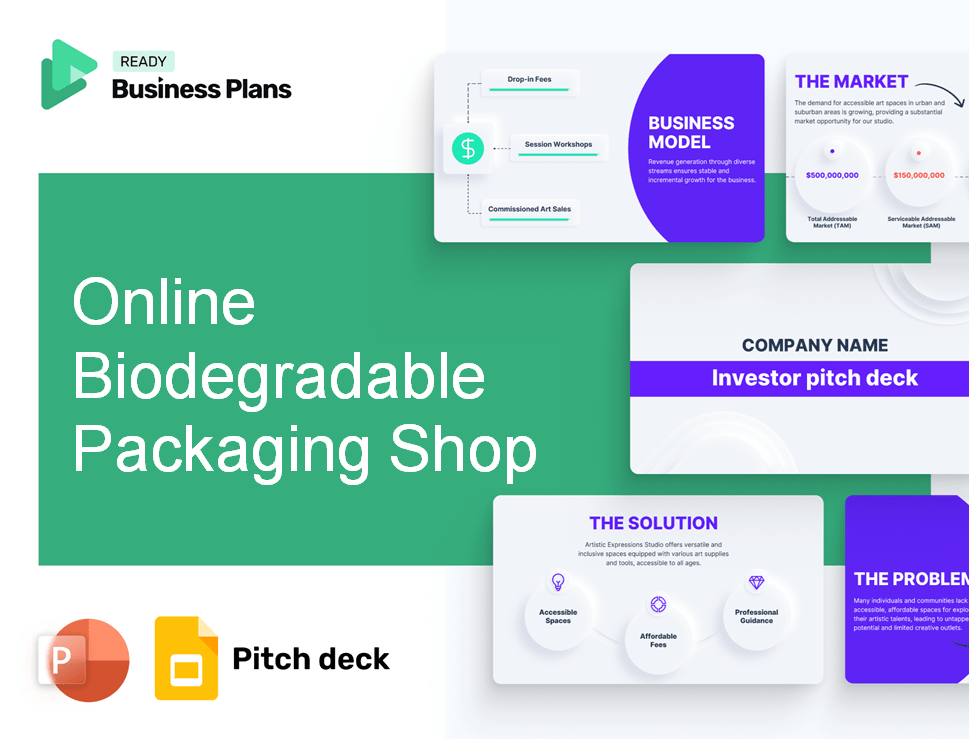 Online Biodegradable Packaging Shop Pitch Deck