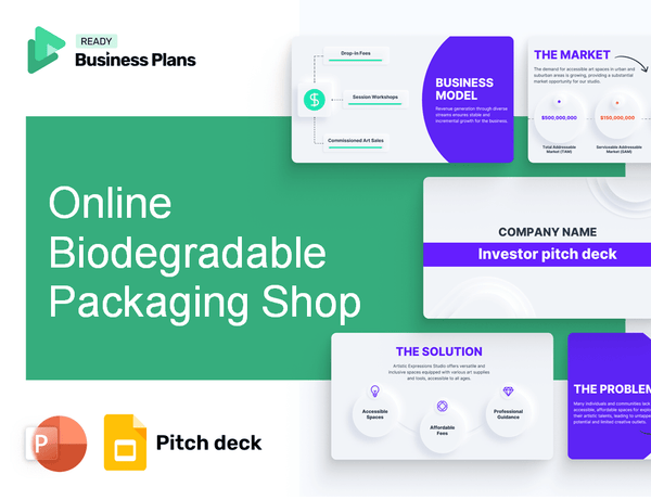 Online Biodegradable Packaging Shop Pitch Deck
