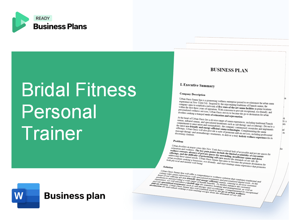 Bridal Fitness Personal Trainer Business Plan