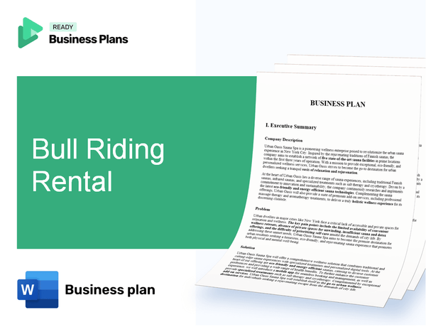 Bull Riding Rental Business Plan