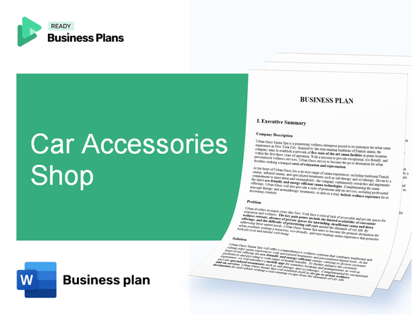 Car Accessories Shop Business Plan