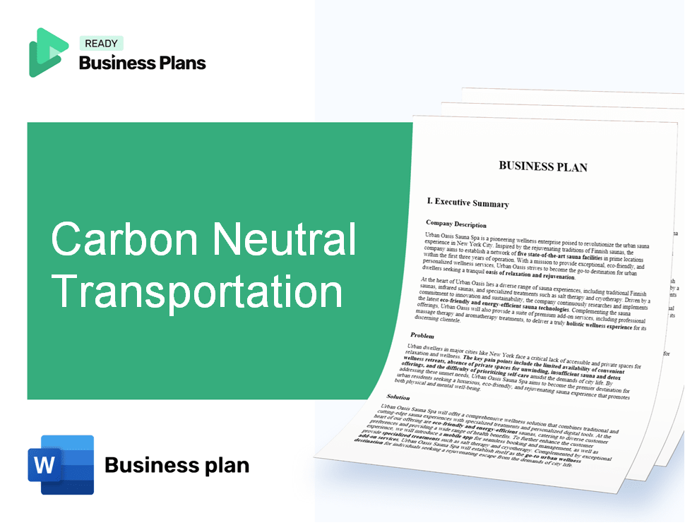 Carbon Neutral Transportation Business Plan