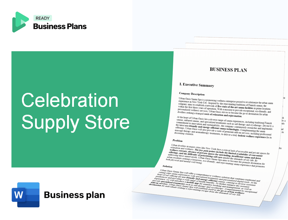 Celebration Supply Store Business Plan