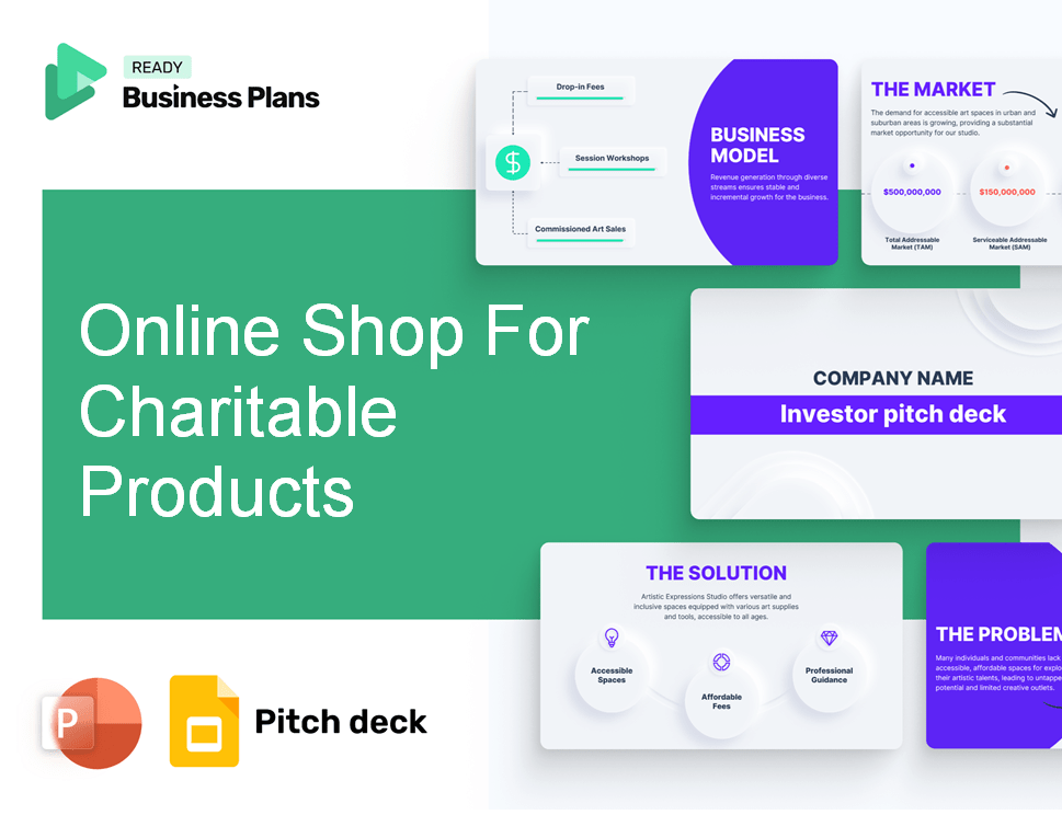 Online Shop For Charitable Products Pitch Deck