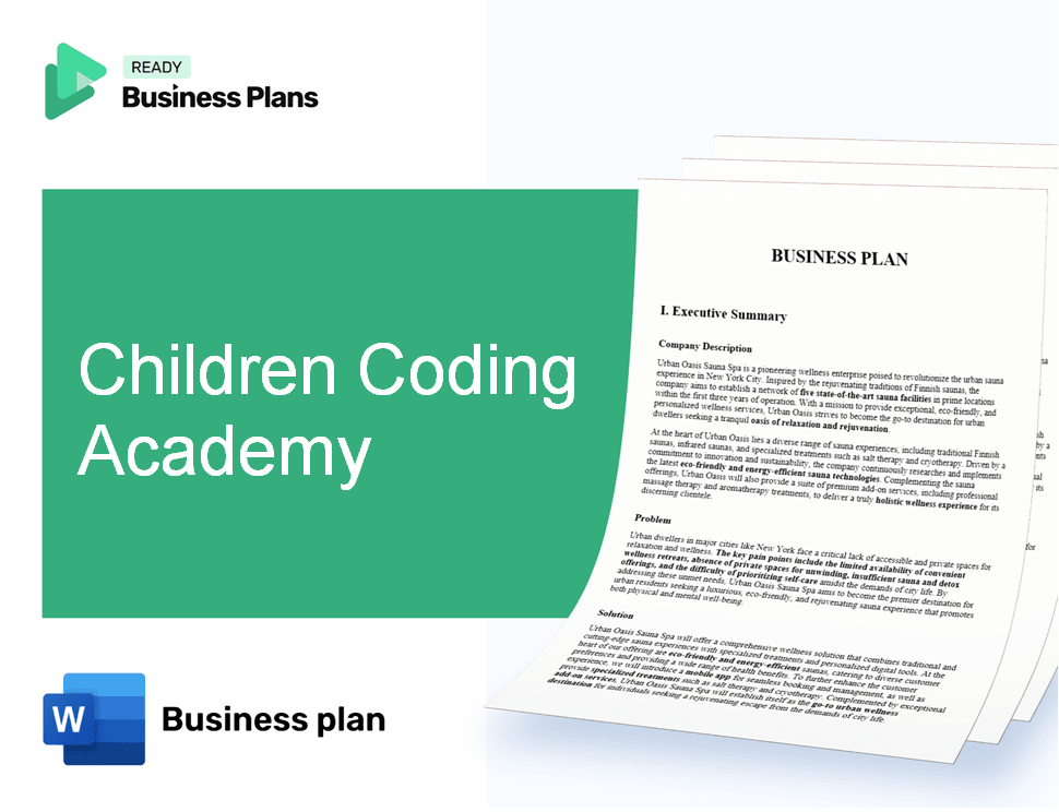 Children Coding Academy Business Plan