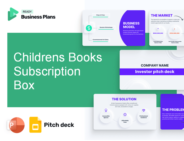 Childrens Books Subscription Box Pitch Deck